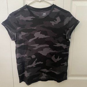 Athleta Girls Black Camo T-Shirt